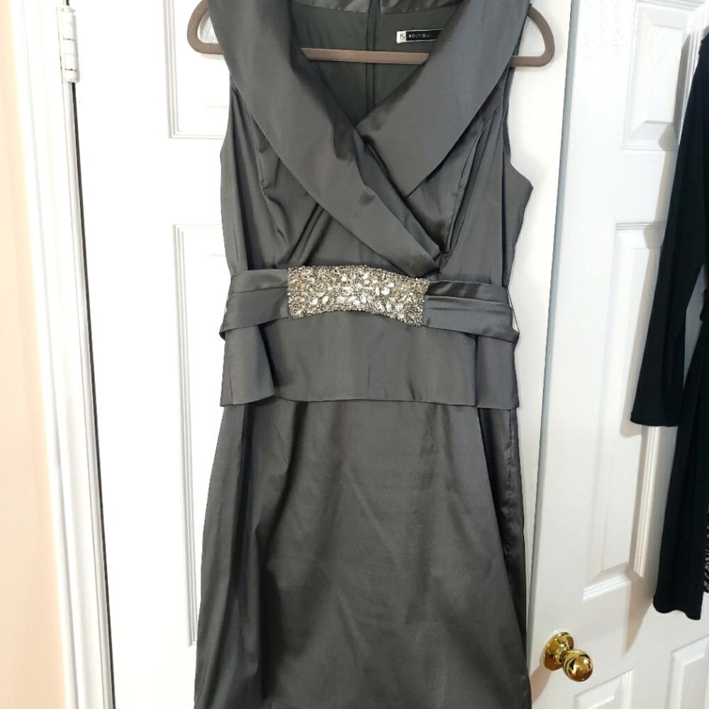 JS Boutique Metalic Grey Dress